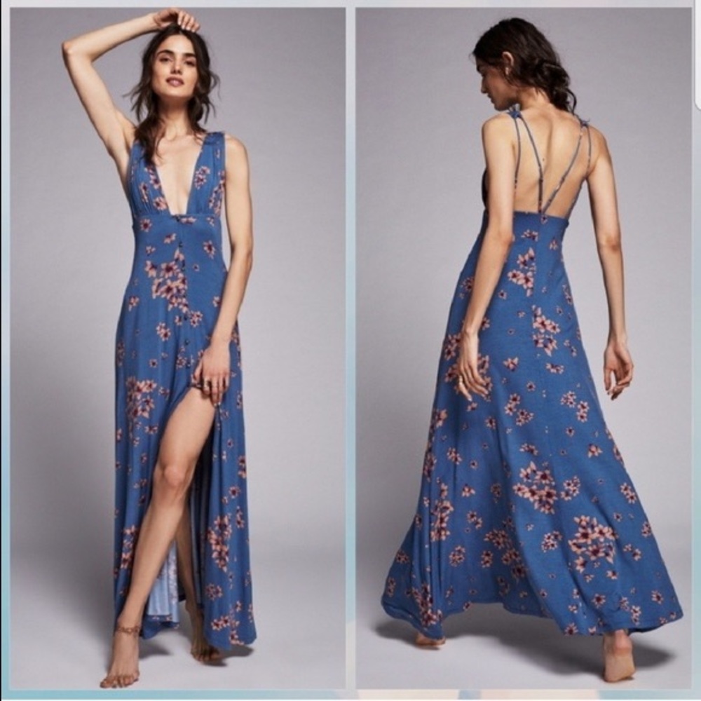 Free People Other Days Maxi Dress Blue